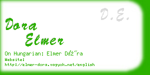 dora elmer business card